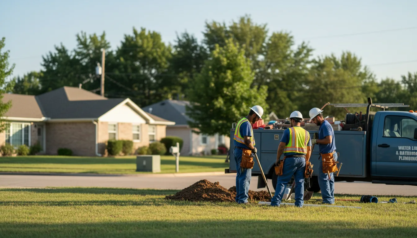 Residential water line and bathroom plumbing service in Simon, WV